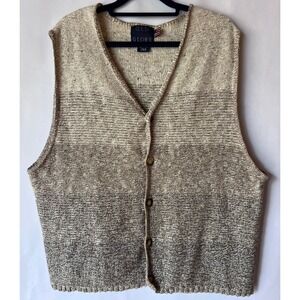 Old Glory cotton wool knit button-front sweater Medium